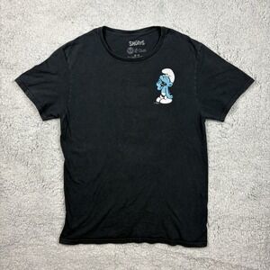 The Smurf's Double Sided Distressed‎ Graphic T-Shirt Size Medium Tee